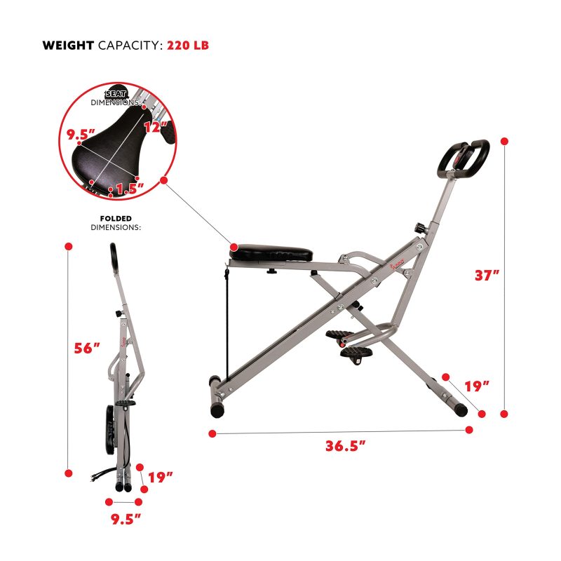 Sunny Health Fitness Row N Ride Adjustable - Image 7