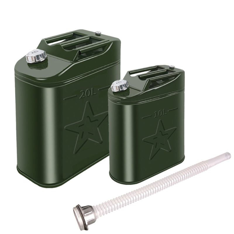 MoreChioce 25L Green Metal Jerry Can Store Container for Petrol Oil Water Alcohol - Image 7