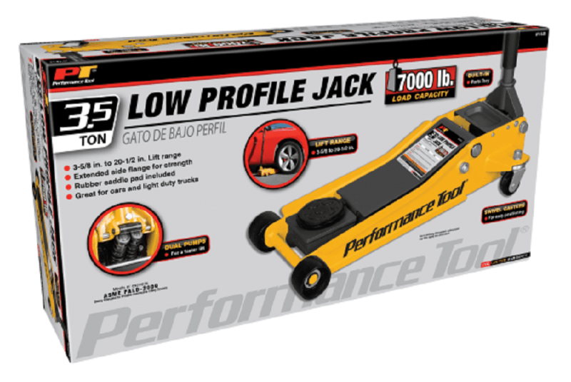 Performance Tool W1645 3.5-Ton 7,000 lbs Low Profile Jack, 3-1/2" to 20-1/2" Lift - Image 6