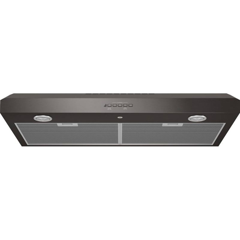 GE - 36" Convertible Range Hood - Black stainless steel