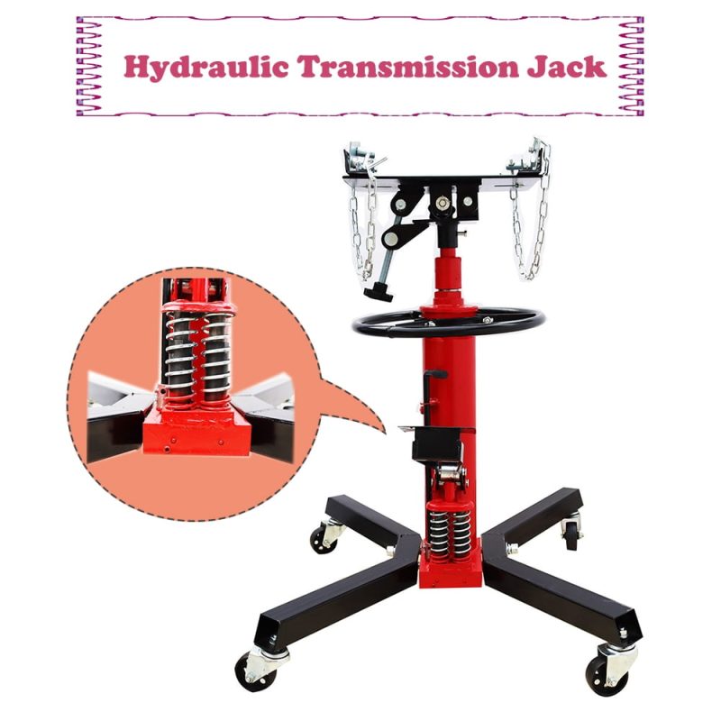 TECHTONGDA Hydraulic Transmission Jack Heavy Vehicle Lift Tool Double Pump 0.6T