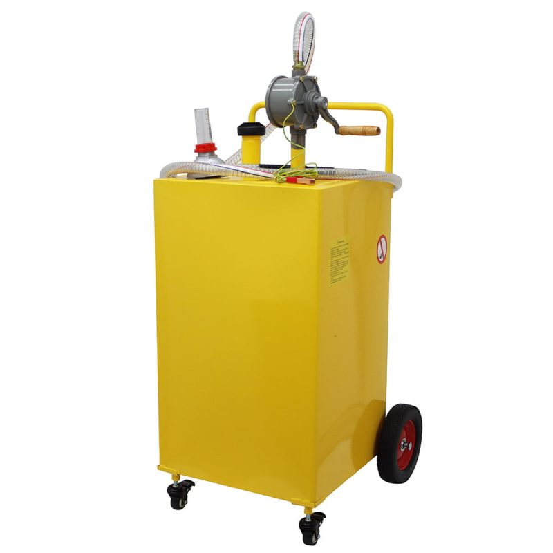 INTBUYING 30 Gallon Portable Gas Caddy Fuel Storage Tank Portable Refueling Drum Oil Storage Tank - Image 3