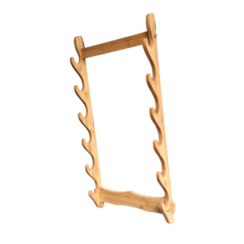 Solid Wood Wall Display Rack, Wall Mounted Bracket Hanger, Wooden Frame Rack, Horizontal Support for Room Dojo Tier - Image 4