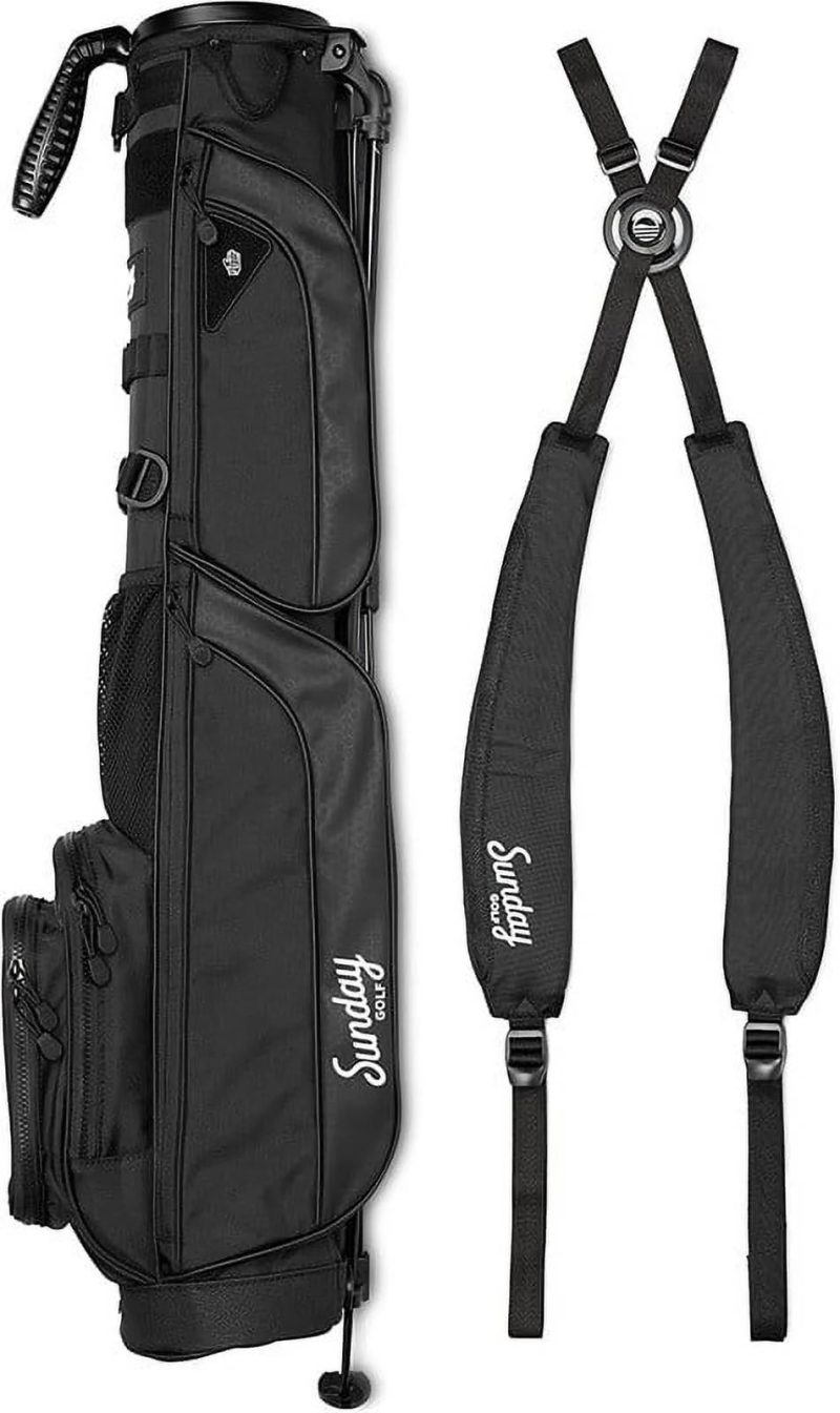 Sunday Golf Loma XL Bag - Lightweight Golf Bag with Strap and Stand – Easy to Carry Pitch n Putt Golf Bag – Golf Stand Bag for The Driving Range, Par 3 and Executive Courses, 3.4 pounds (Matte Black) - Image 3