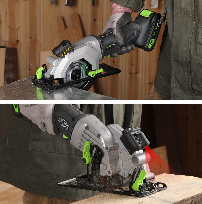 GALAX PRO Circular Saw and Reciprocating Saw Combo Kit with 1pcs 4.0Ah Lithium Battery and One Charger, 7 Saw Blades and Tool Bag - Image 5