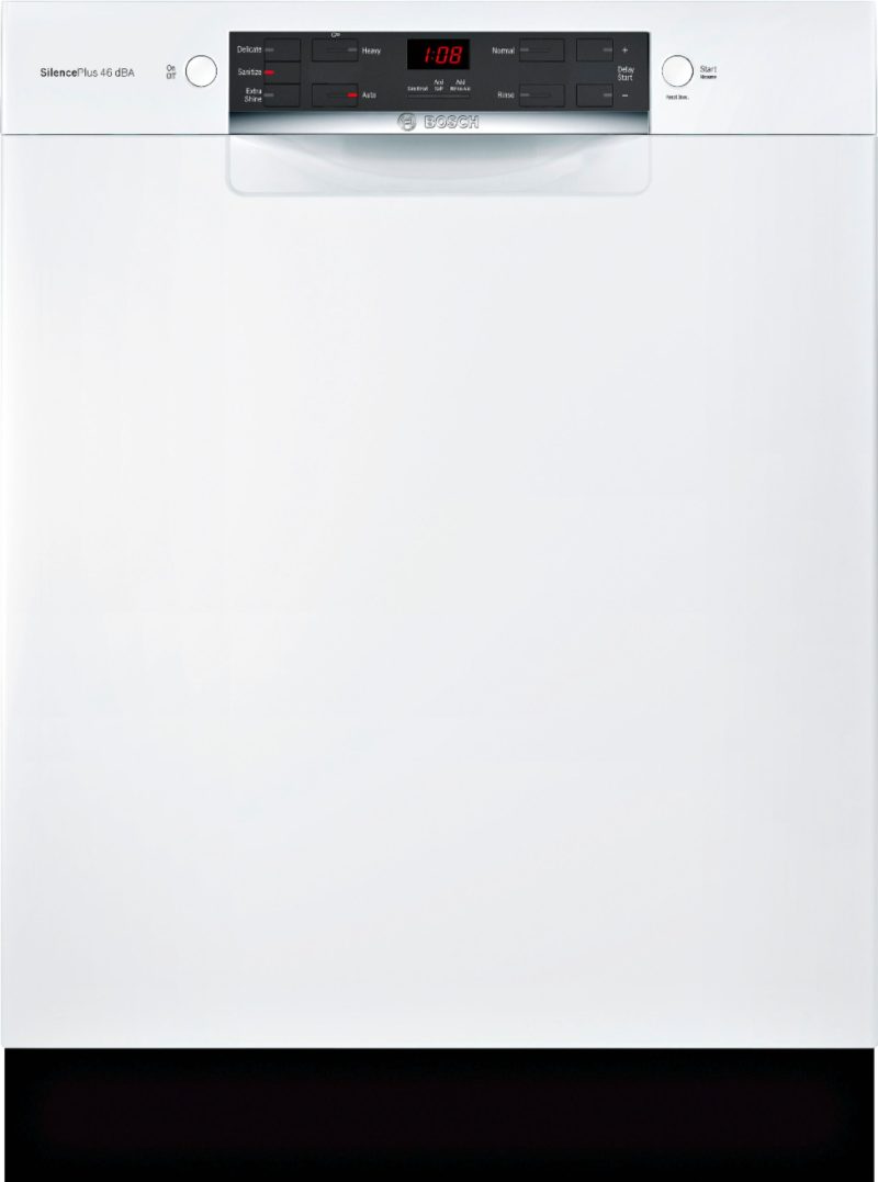 Bosch - 300 Series 24" ADA Front Control Smart Built-In Dishwasher with Home Connect and 46 dba - White