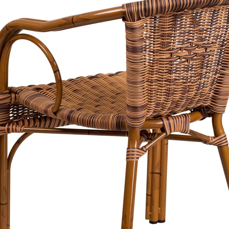 Flash Furniture Cadiz Rattan Restaurant Patio Chair - Image 9