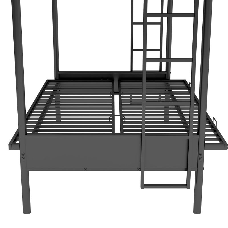 Merax Twin-over-Full Futon Metal Bunk Bed for Children's Bedroom - Image 7