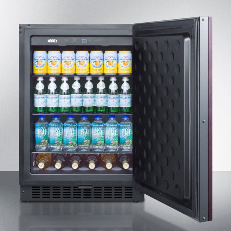 24" Wide Built-In All-Refrigerator (Panel Not Included), Black Cabinet - Image 3