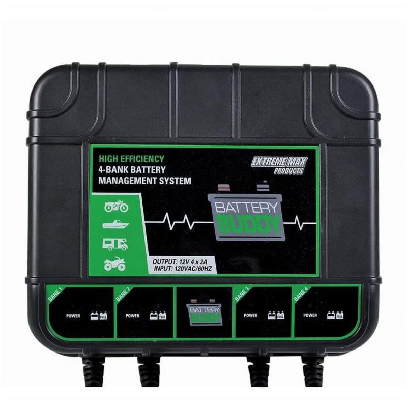 Extreme Max 12 volts 4-Bank Battery Charger