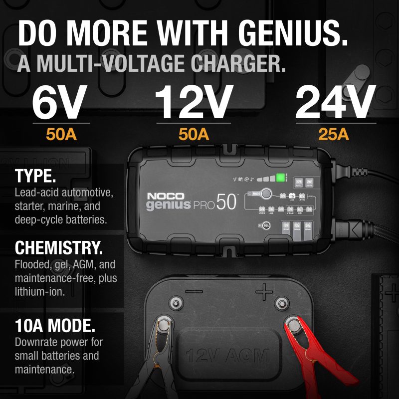 NOCO GENIUSPRO50 50A 6V/12V/24V Professional Smart Battery Charger and Maintainer - Image 3