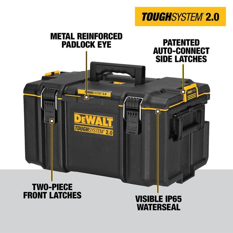 TOUGHSYSTEM 2.0 Small Tool Box, TOUGHSYSTEM 2.0 22 in. Large Tool Box and TOUGHSYSTEM 2.0 24 in. Mobile Tool Box DWST08165W00450 - Image 4