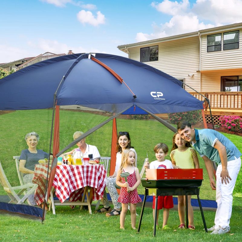 CAMPROS Screen House Room 12' x 10' Canopy Tent Sun Shelter, Blue - Image 6