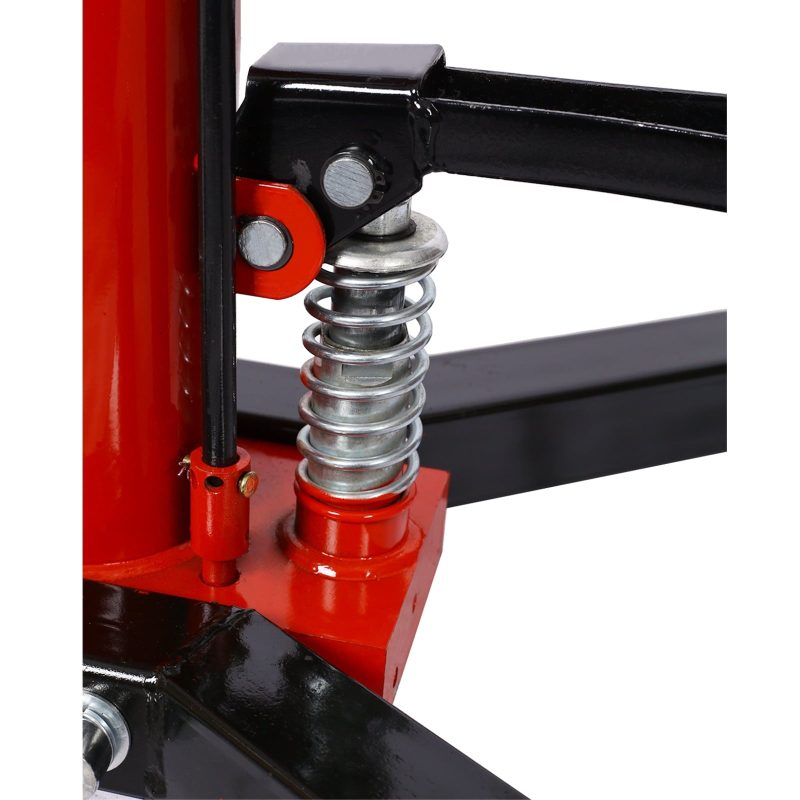 2 Stage 1660lbs Telescopic Transmission Jack with Pedal 360° Swivel Wheel Adjustable Height Hydraulic Jack for Car Lift 0.75 Ton, Red - Image 5