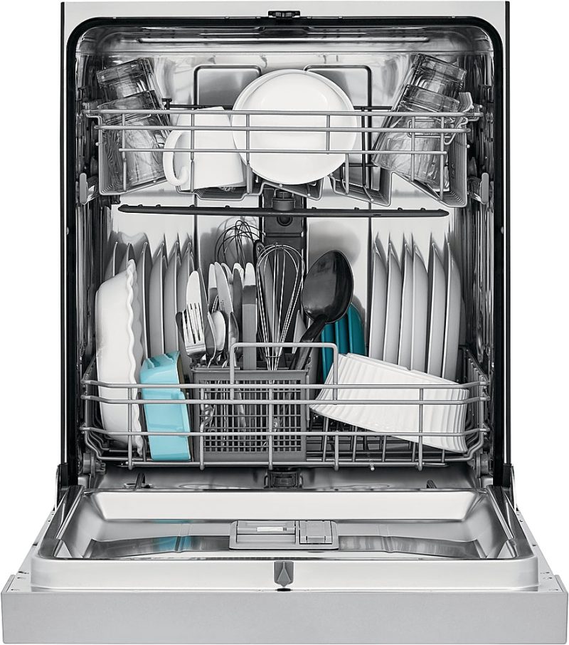 Frigidaire - 24" Compact Front Control Built-In Dishwasher with Stainless Steel Tub, 52 dBA - Stainless steel - Image 4