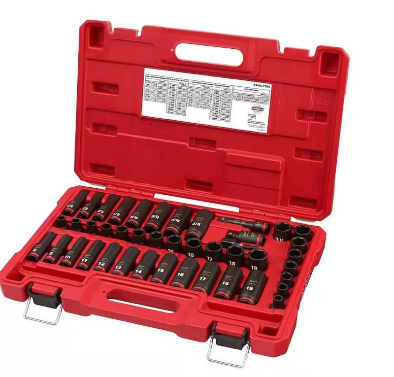 Milwaukee SHOCKWAVE 3/8 in. Drive SAE and Metric 6 Point Impact Socket Set (43-Piece) - Image 5