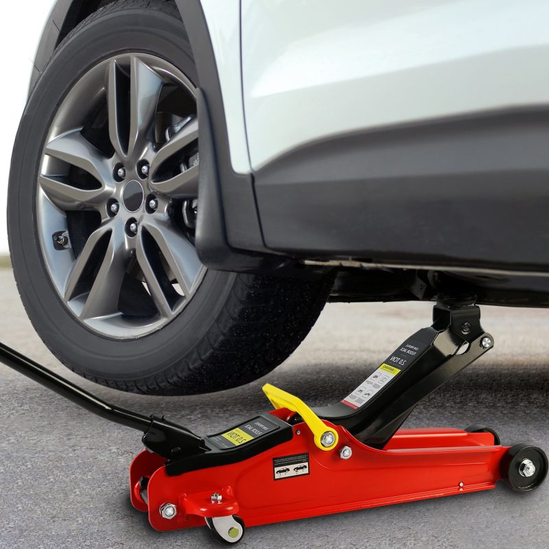 Low Profile Car Jack Lift, Seizeen 2 Ton(4000LBS) Heavy-Duty Floor Jack with Hydraulic Lift Pump, 3.3"-15.2" Quick Lift Jack with Carry Bag, Red - Image 12