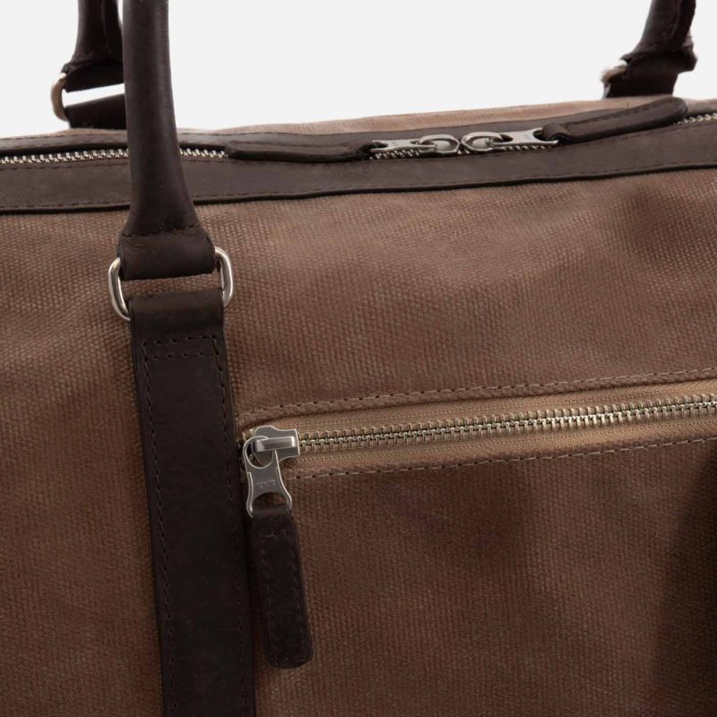 Davis Weekender Bag - Waxed Canvas and Pull-Up Leather - Men's - Image 15