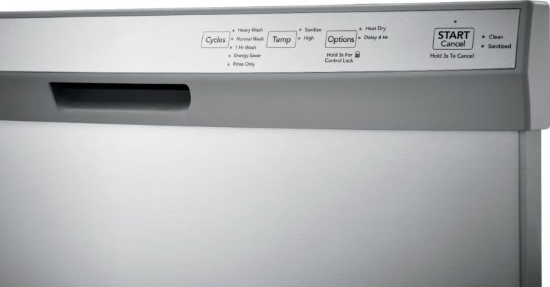 Frigidaire - 24" Front Control Tall Tub Built-In Dishwasher - Stainless steel - Image 3