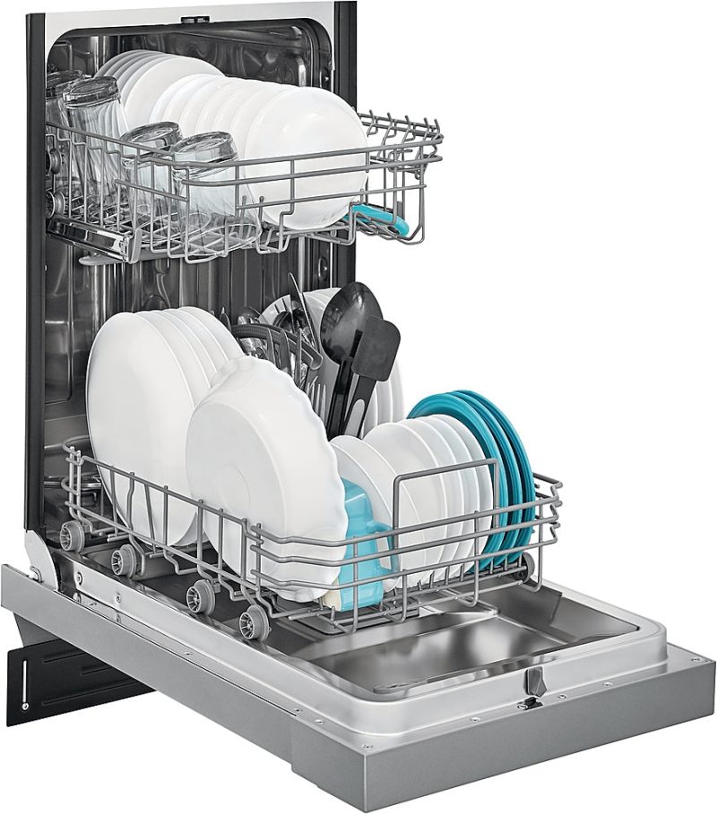 Frigidaire - 18" Front Control Built-In Dishwasher with Stainless Steel Tub - Stainless steel - Image 6