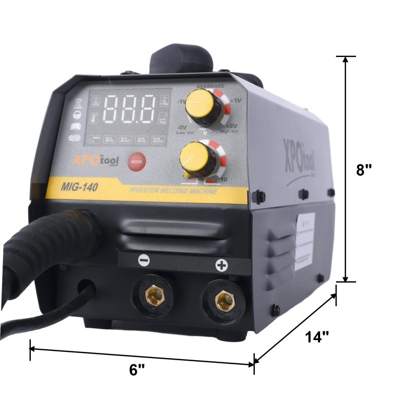 140A MIG Welder,110V multiprocess welder,Gas Gasless MIG Welding Machine,4 in 1 Flux MIG/Solid Wire/Lift TIG/Stick ARC Welder - Image 3