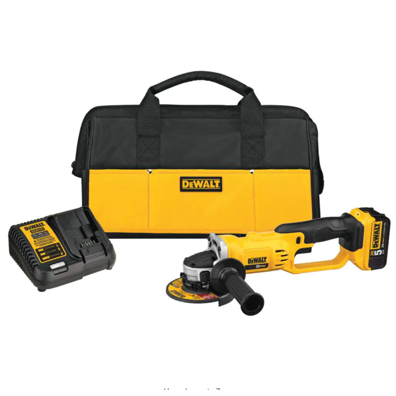 DW DCG412P1 20-Volt MAX Cordless 4-1/2 in. to 5 in. Grinder�� (1) 20-Volt 5.0Ah Battery and Charger