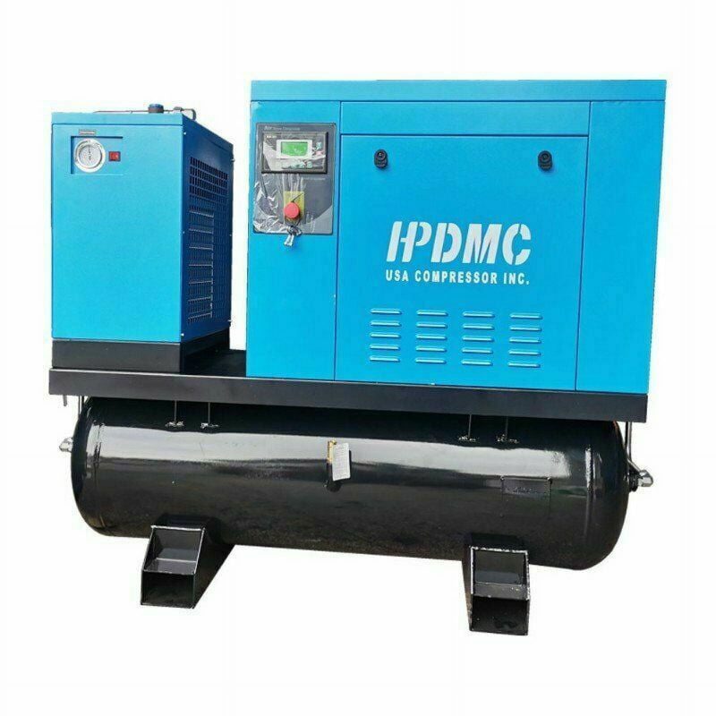 460v 3-Phase 10HP Rotary Screw Air Compressor With 80 Gal. ASME Tank + Refrigerated Air Dryer - Image 6