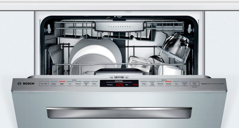 Bosch - 800 Series 24" Top Control Built-In Dishwasher with CrystalDry, Stainless Steel Tub, 3rd Rack, 40 dBa - Stainless steel - Image 2