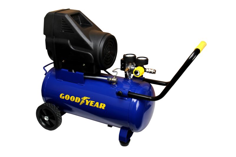 GOODYEAR 8 Gallon Portable Horizontal Oil Free. 150 Max Psi. Induction Motor Air Compressor