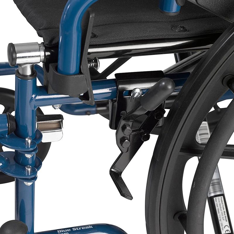 Drive Medical Blue Streak Lightweight Folding Wheelchair with 20 Inch Wide Seat - Image 6