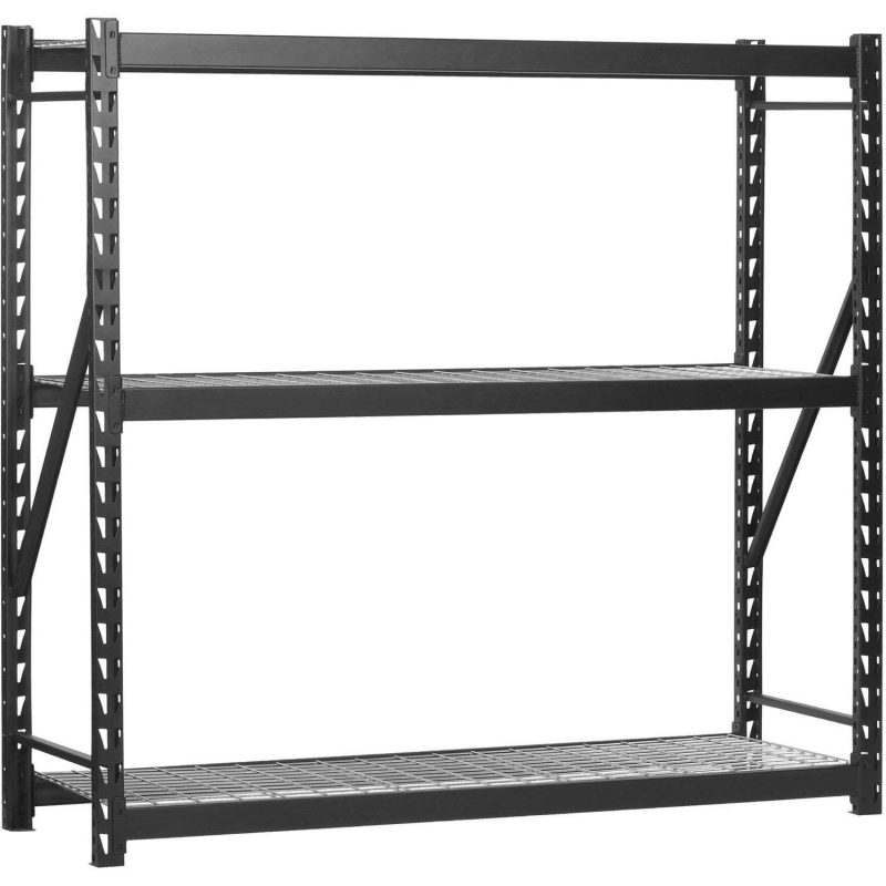 72â²â²H x 77â²â²L x 24â²â²W Steel Welded Storage Rack, Black