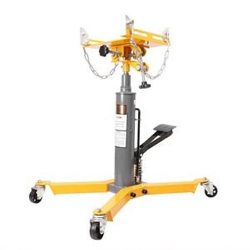 Online Gym Shop 1500 lbs 2 Stage Hydraulic Transmission Jack with 360 deg Swivel Wheels Lift Hoist - Yellow