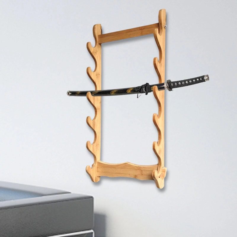 Solid Wood Wall Display Rack, Wall Mounted Bracket Hanger, Wooden Frame Rack, Horizontal Support for Room Dojo Tier - Image 7