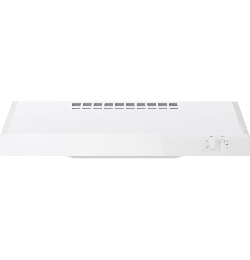 GE - 24" Convertible Range Hood - White on white