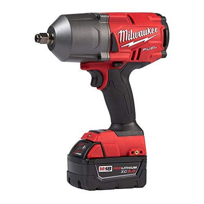 Milwaukee M18 FUEL 18-Volt Lithium-Ion Brushless Cordless 1/2 in. Impact Wrench with Friction Ring Kit with One 5.0Ah Batteries - Image 2