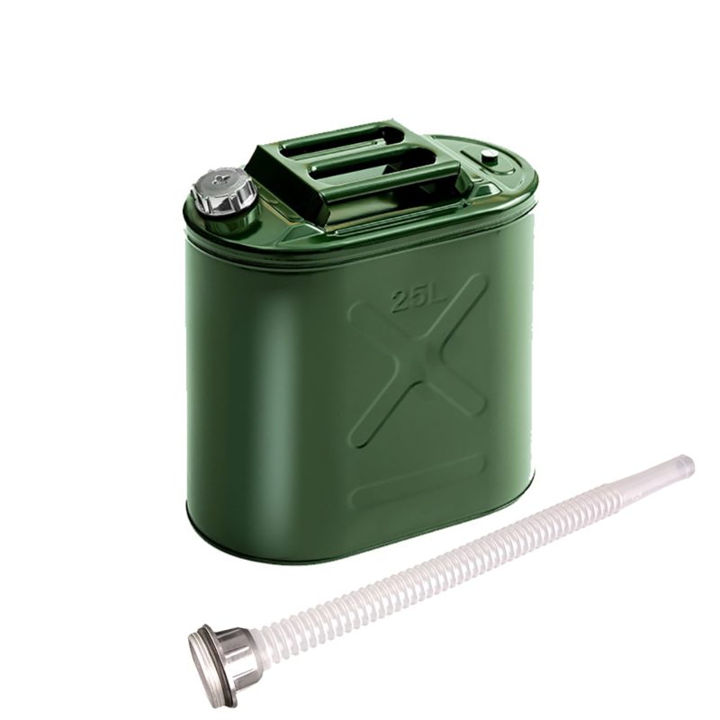 MoreChioce 25L Green Metal Jerry Can Store Container for Petrol Oil Water Alcohol - Image 3