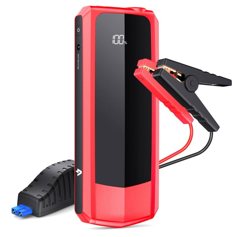 Audew (Andeman) Car Jump Starter, 2000A Peak 20000mAh Battery Jump Starter, Start Any Gas Engine or up to 8.5L Diesel Engine, 12V Car Jumper, Battery Booster Power Pack, Quick Charge 3.0 Ports, Red - Image 10