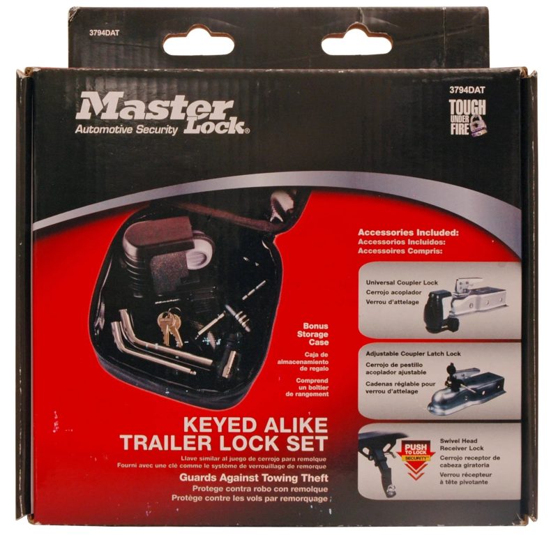 Master Lock 3794DAT Trailer Lock, Trailer Coupler & Receiver Lock Combo Pack - Image 5