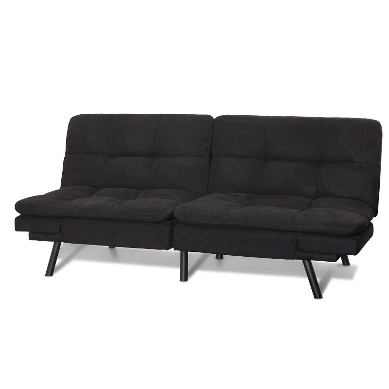 Mainstay Memory Futon Black Fabric - Image 5