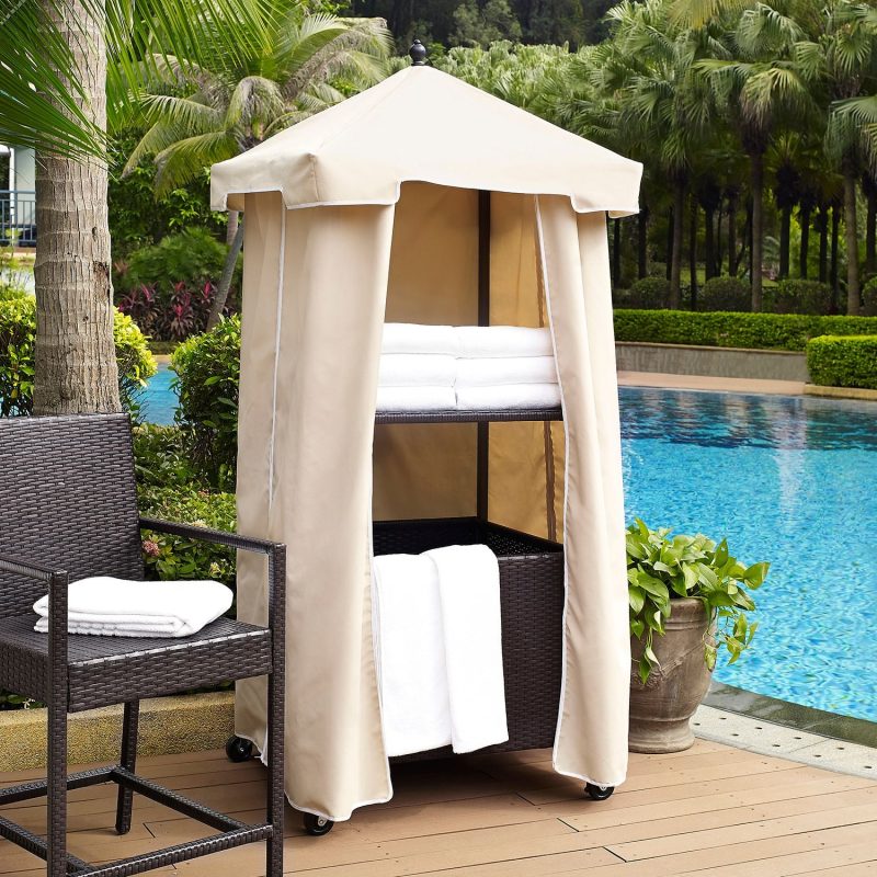 Palm Harbor Faux Wicker Towel Valet - Image 2