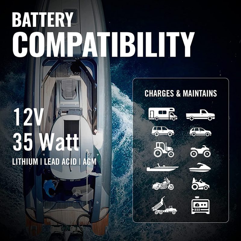 Battery Tender 35 Watt Solar Panel 12V Battery Charger with Charge Controller - IP67 Weatherproof - Mountable Smart Charger - 021-1174 - Image 6