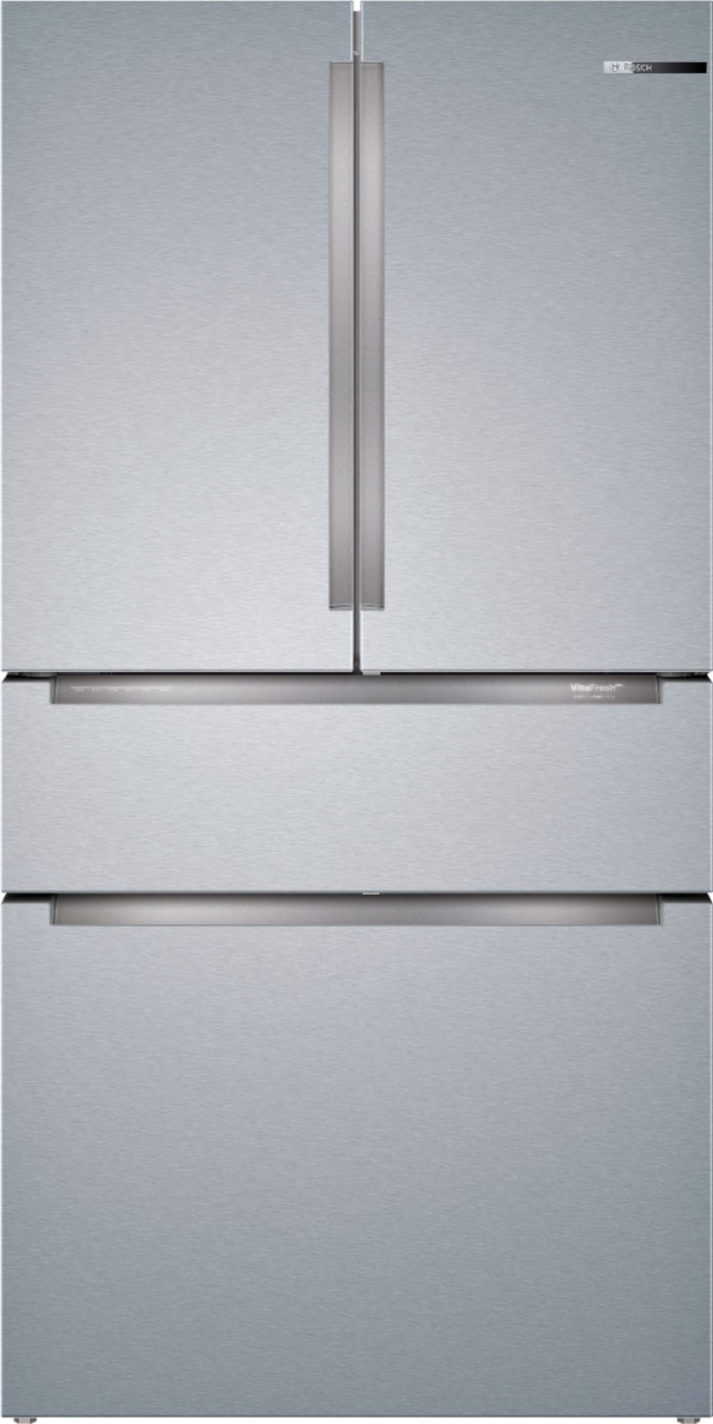 Bosch - 800 Series 20.5 Cu. Ft. 4-Door French Door Counter-Depth Smart Refrigerator - Stainless steel