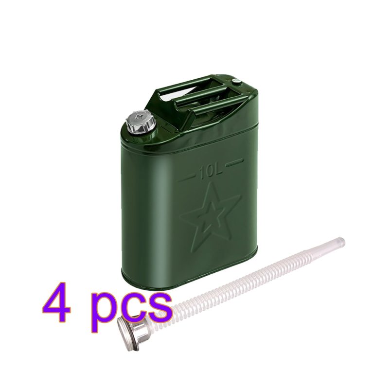 MoreChioce 10L Green Metal Jerry Can Store Container for Petrol Oil Water Alcohol - Image 2