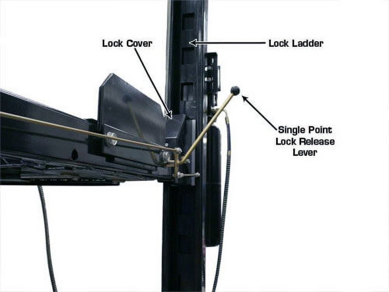 Atlas Automotive Equipment Atlas Equipment Garage PRO8000EXT Extra Tall Portable Hobbyist 8,000 lb. Capacity 4-Post Lift - Image 17