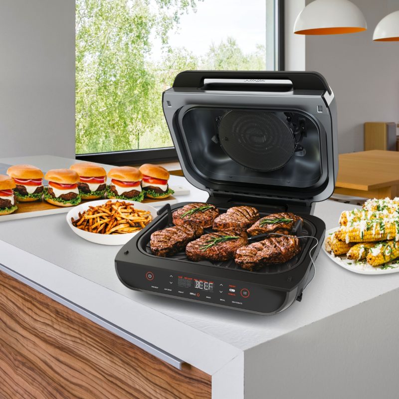 Ninja Foodi Smart XL 6-in-1 Indoor Grill with 4-qt Air Fryer, Roast, Bake, Broil, & Dehydrate - Black - Image 3