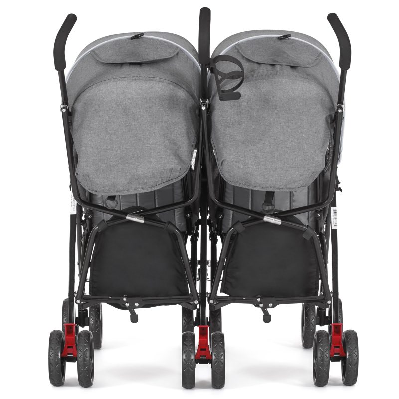 Dream On Me Volgo Twin Umbrella Stroller, Dark and Light Grey - Image 3