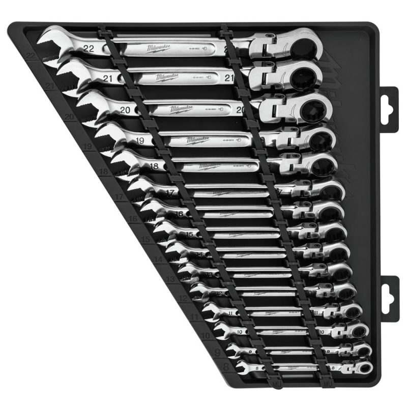 Milwaukee 48-22-9513 15-Piece Metric Flex Head Ratcheting Combination Wrench Set - Image 2