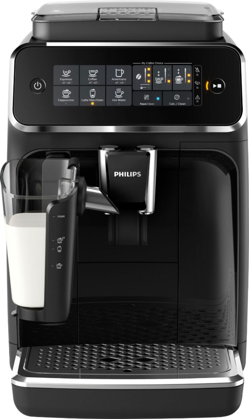 Philips 3200 Series Fully Automatic Espresso Machine w/ LatteGo, Black - Black - Image 2