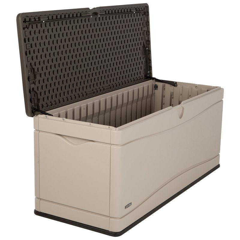 Lifetime Heavy-Duty 130 Gallon Plastic Deck Box, Desert Sand - Image 4