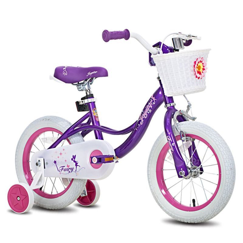 Fairy 16 Inch Kids Bike w/ Training Wheels for Ages 4 to 7, Purple (Open Box)